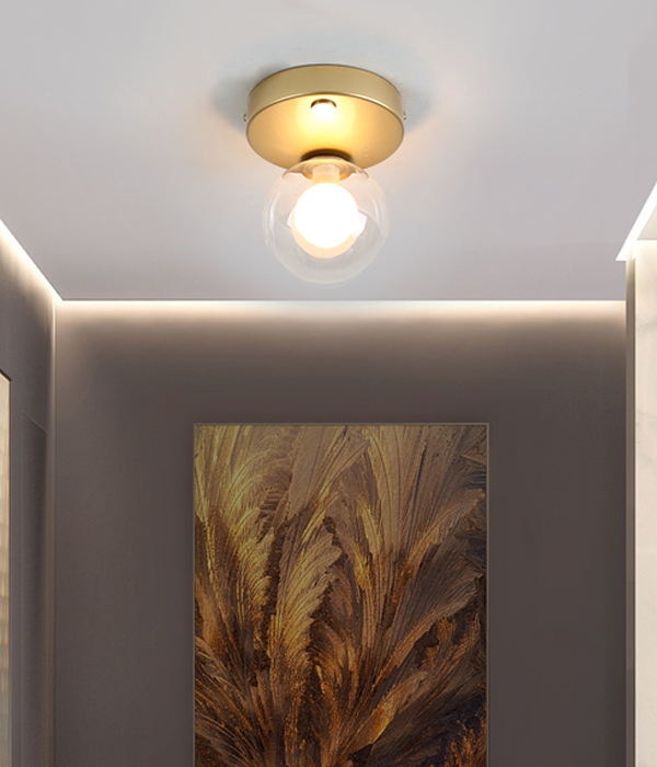 반디크 1등 직부등, 현관센서등, 인테리어 센서등(골드 전구포함)