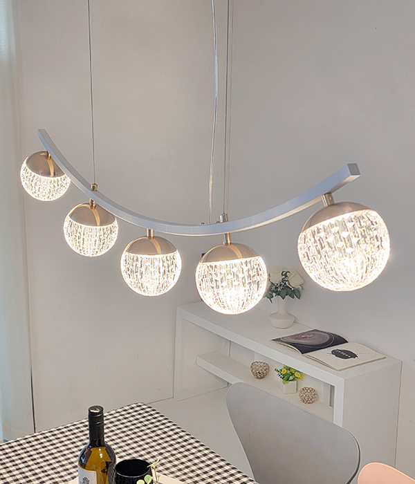 주카 라운드 5등 크리스탈식탁등 LED40W