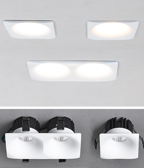 카운트 멀티 매입등 1구 LED 8W, 2구 LED 16W